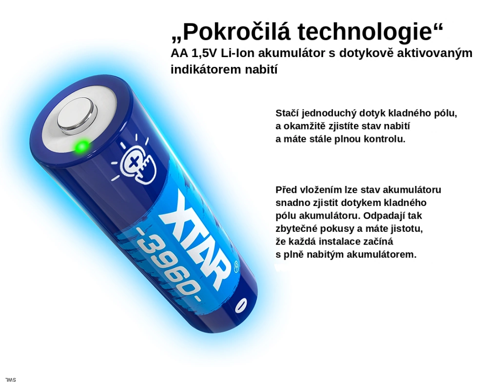 Xtar AA Li ion 1.5V 2500mAh 3960