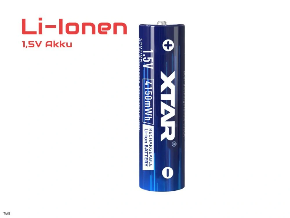 XTAR AA Li ion 1,5V 2500mAh 4150mWh