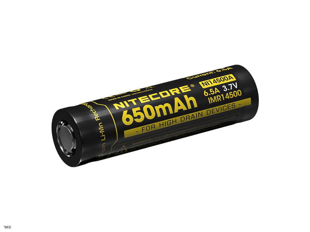 Nitecore IMR 14500 - 650mAh 3.6V - 3.7V li ion