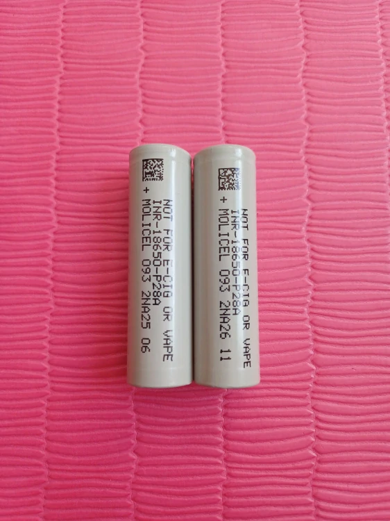 Molicel INR18650-P28A, 2800mAh 35A Li ion, 3,6V - 3,7V
