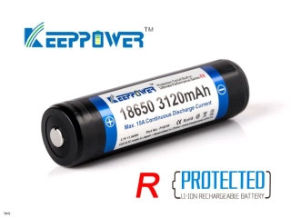 Keeppower R 18650 3120mAh 3.6V - 3.7V Li-ion-Akku ochranný obvod 15A