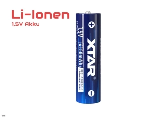 XTAR AA Li ion 1,5V 2500mAh 4150mWh 
