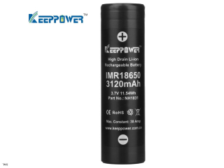  Keeppower IMR18650 (US18650VTC6) - 3120mAh. 3.6V - 3.7V Li-Ionen-Akku 30A 