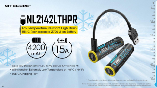 Nitecore NL2142LTHPR 21700 – 4200 mAh, do mrazu, low temperature