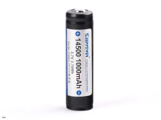 Keeppower 14500 - 1000 mAh, 3,6 - 3,7V li ion, ochranný obvod PCB