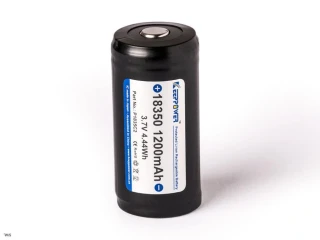 Keeppower 18350 - 1200mAh, 8A 3,6V - 3,7V Li ion, ochranný obvod PCB